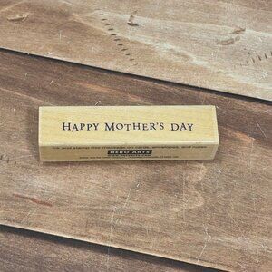 2004 HERO ARTS C2962 HAPPY MOTHERS DAY WOOD MOUNTED RUBBER STAMP